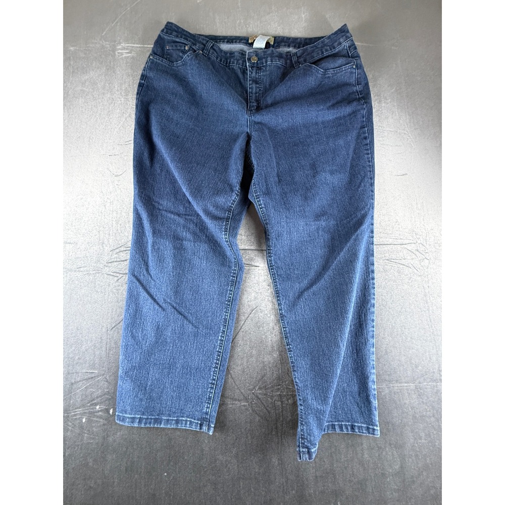 Just My Size JMS Stretch Classic Denim Jeans 24W Short Wells Wash Blue JM163S - Picture 2 of 9